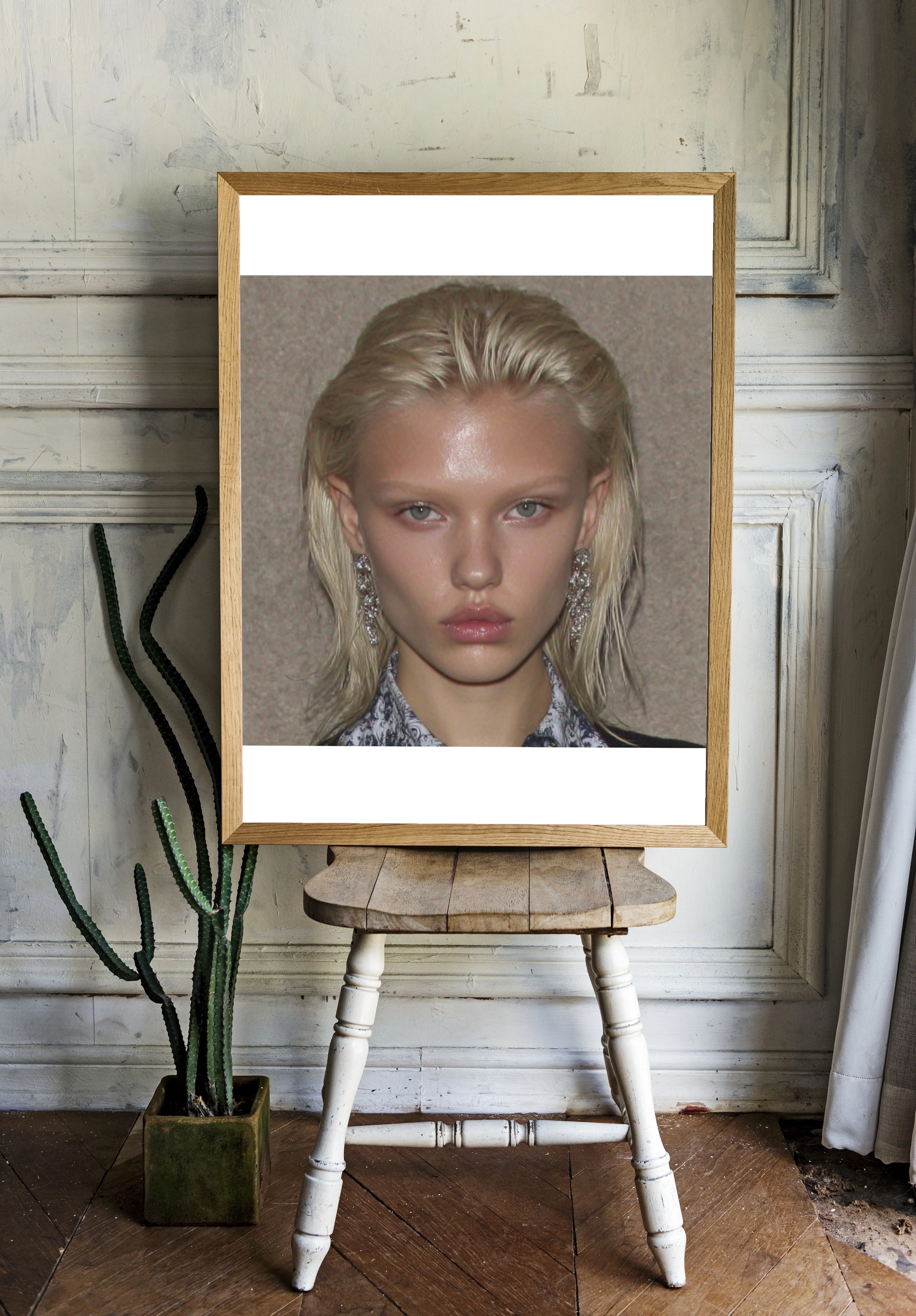 Элегантный портрет с блестящими серьгами - 2