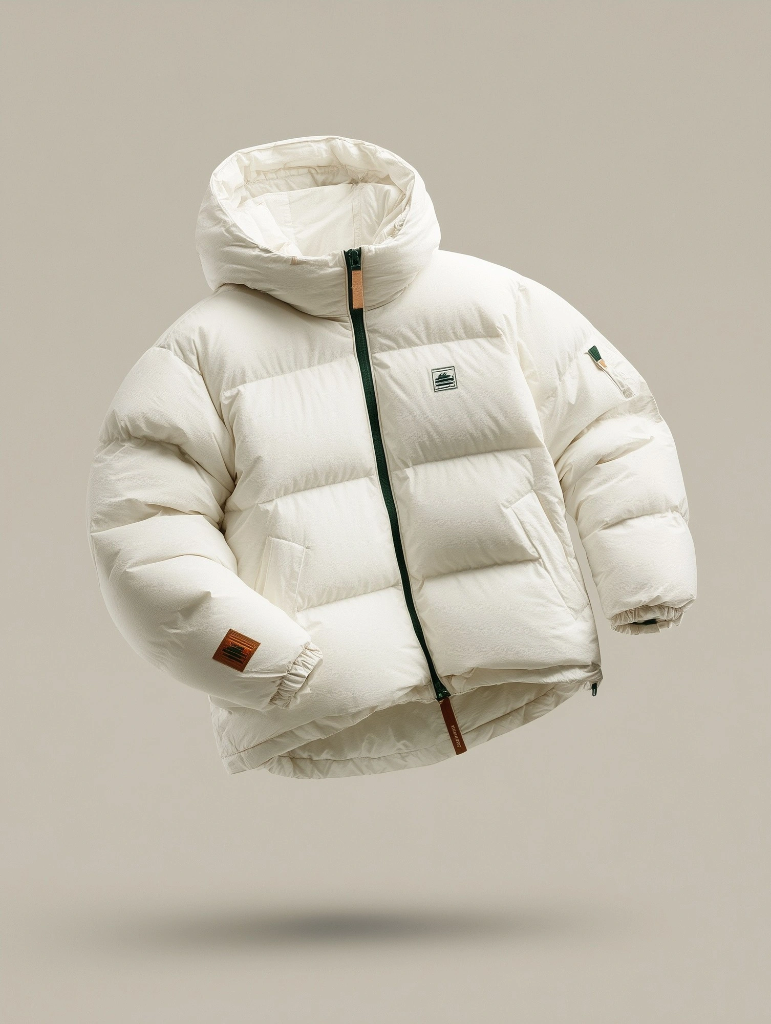 Стильная зимняя куртка в белом цвете - 1