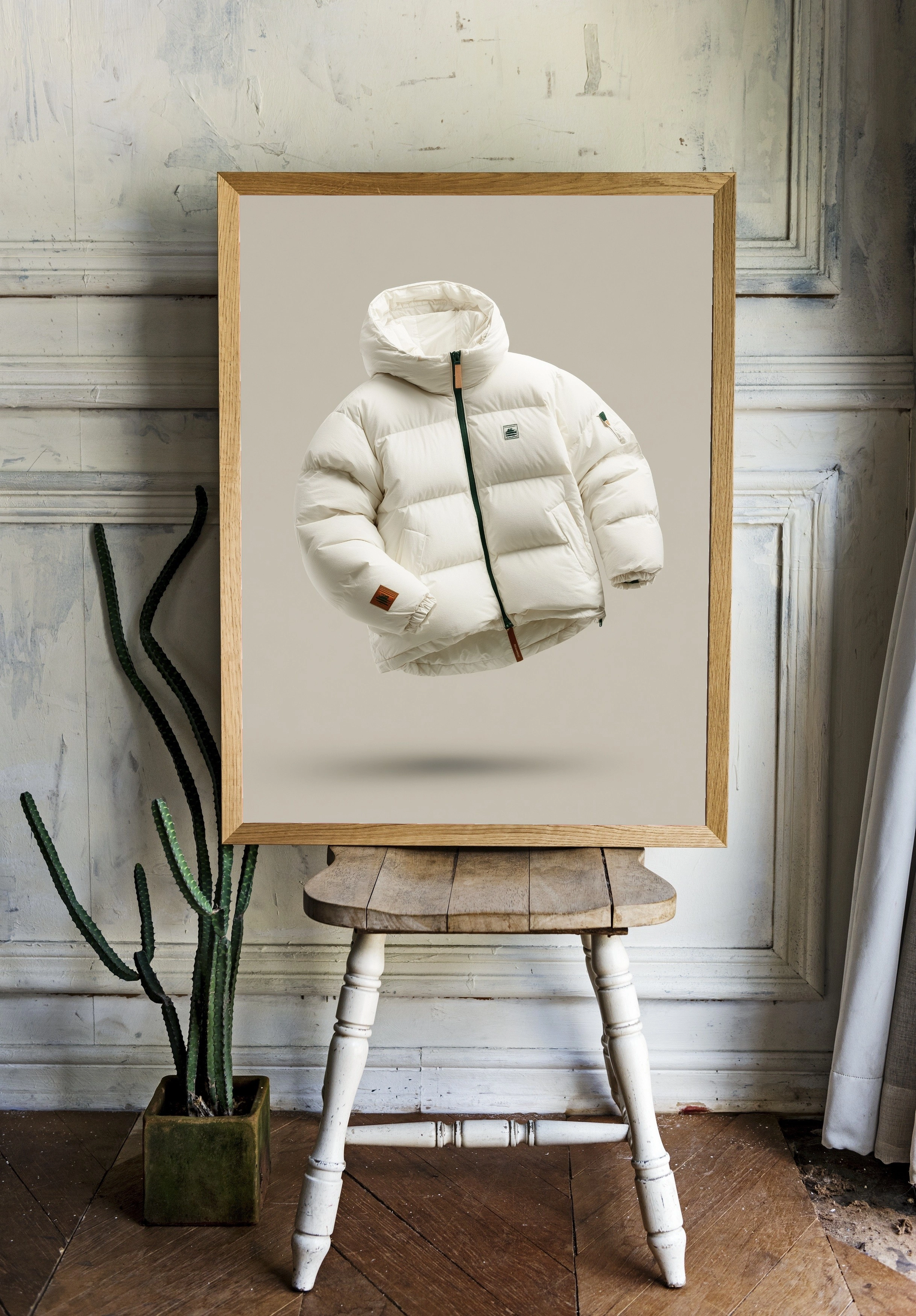 Стильная зимняя куртка в белом цвете - 2