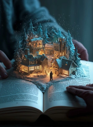 Зимняя сказка в открытой книге - 1