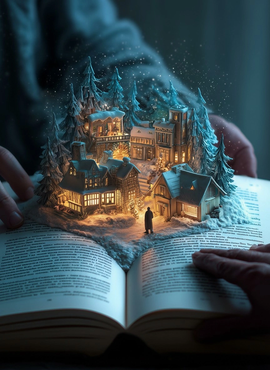 Зимняя сказка в открытой книге - 1