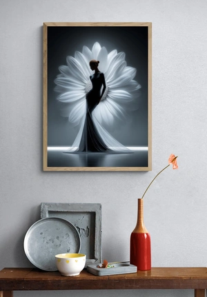 Элегантная модель на фоне цветка - 4