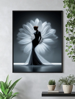 Элегантная модель на фоне цветка - 5