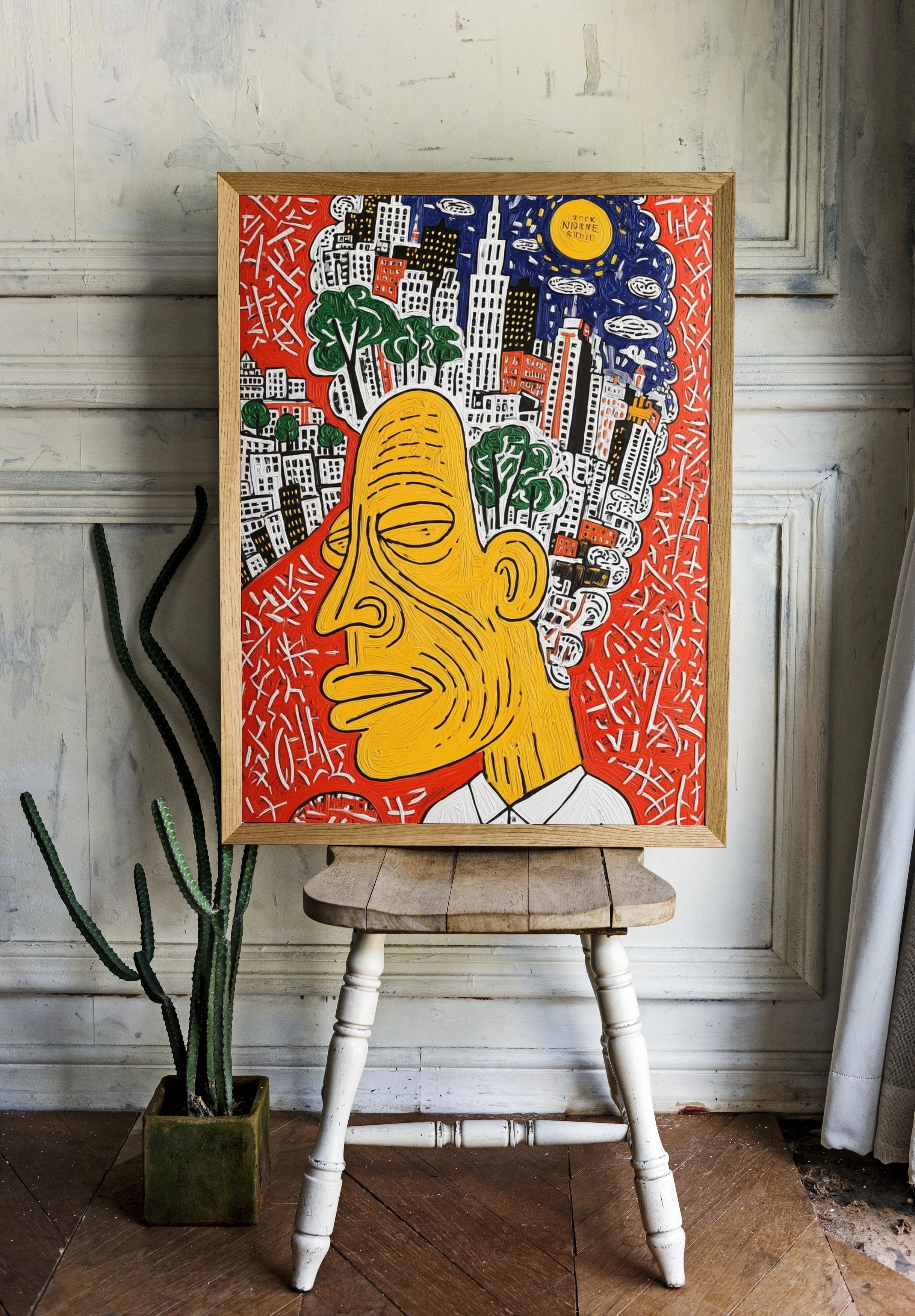 Яркий портрет с городским пейзажем - 2