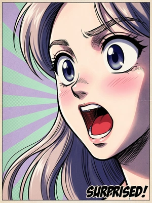 Эмоциональный портрет удивленной девушки - 1