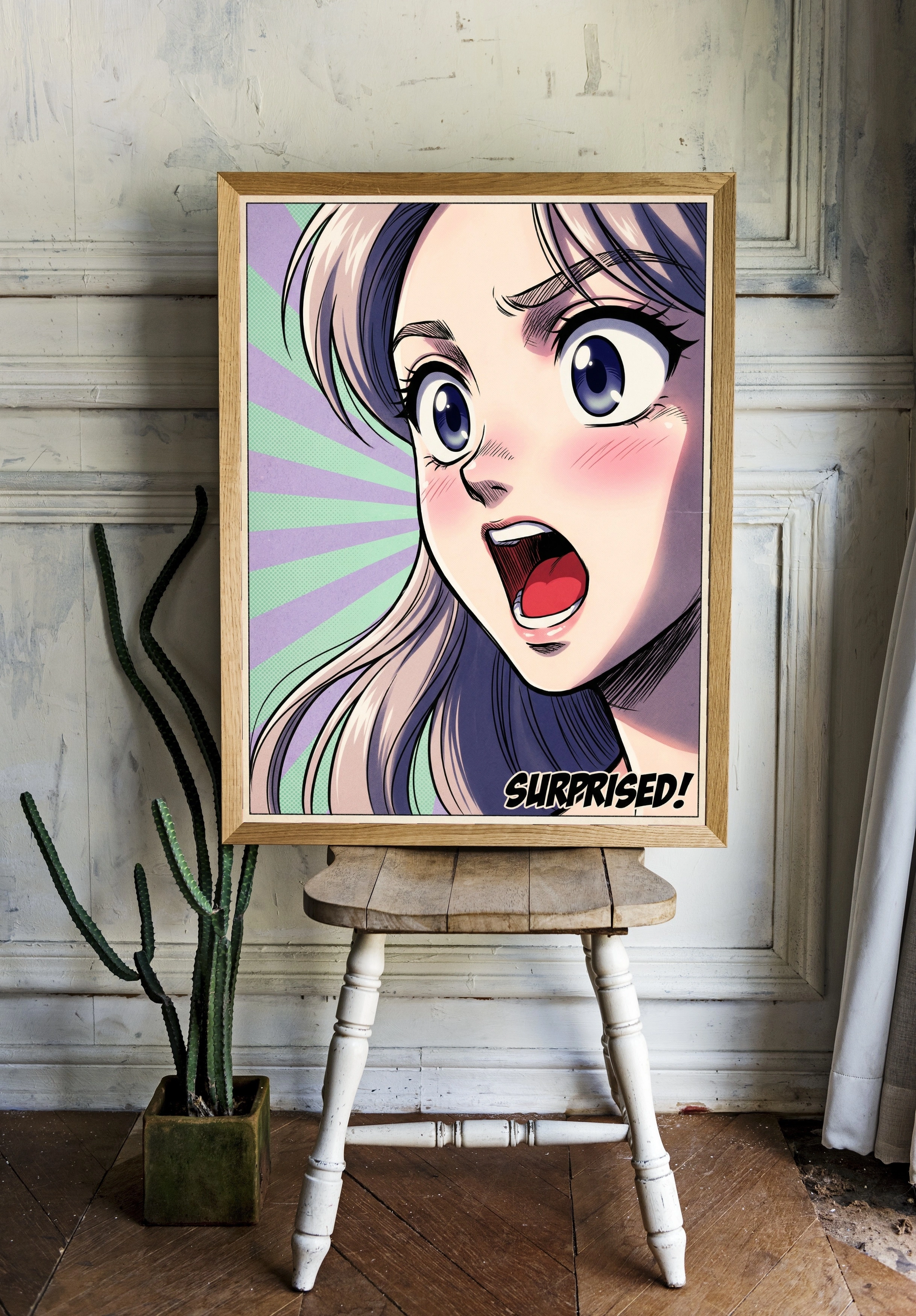 Эмоциональный портрет удивленной девушки - 2