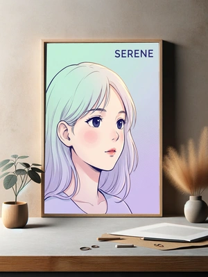 Элегантный портрет девушки с серебристым волосом - 3