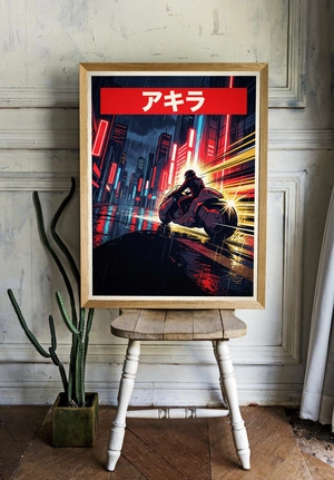 Киберпанковский мотоцикл в дождливом городе - 2