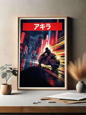 Киберпанковский мотоцикл в дождливом городе - 3