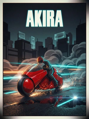 Динамичный постер с мотоциклом из ‘Akira’ - 1