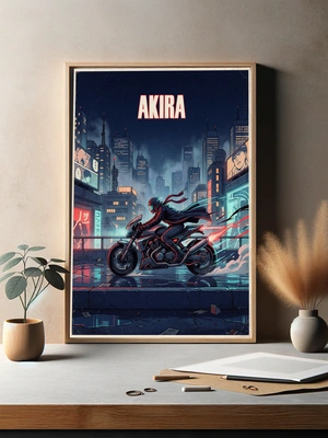 Киберпанковский мотоциклист в ночном городе - 3