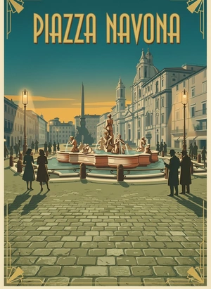 Очарование площади Навона в Риме - 1