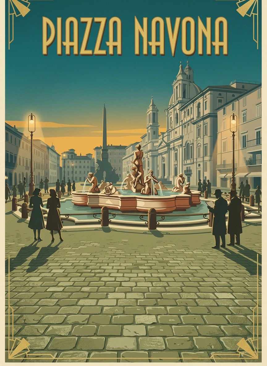 Очарование площади Навона в Риме - 1