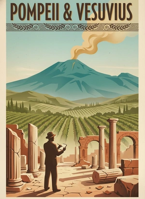 Вулкан Везувий и руины Помпей - 1