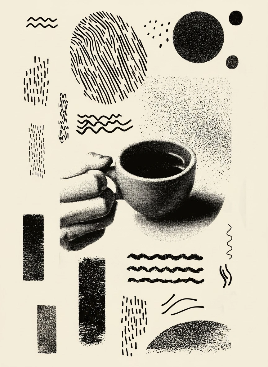 Минималистичный постер с чашкой кофе - 1