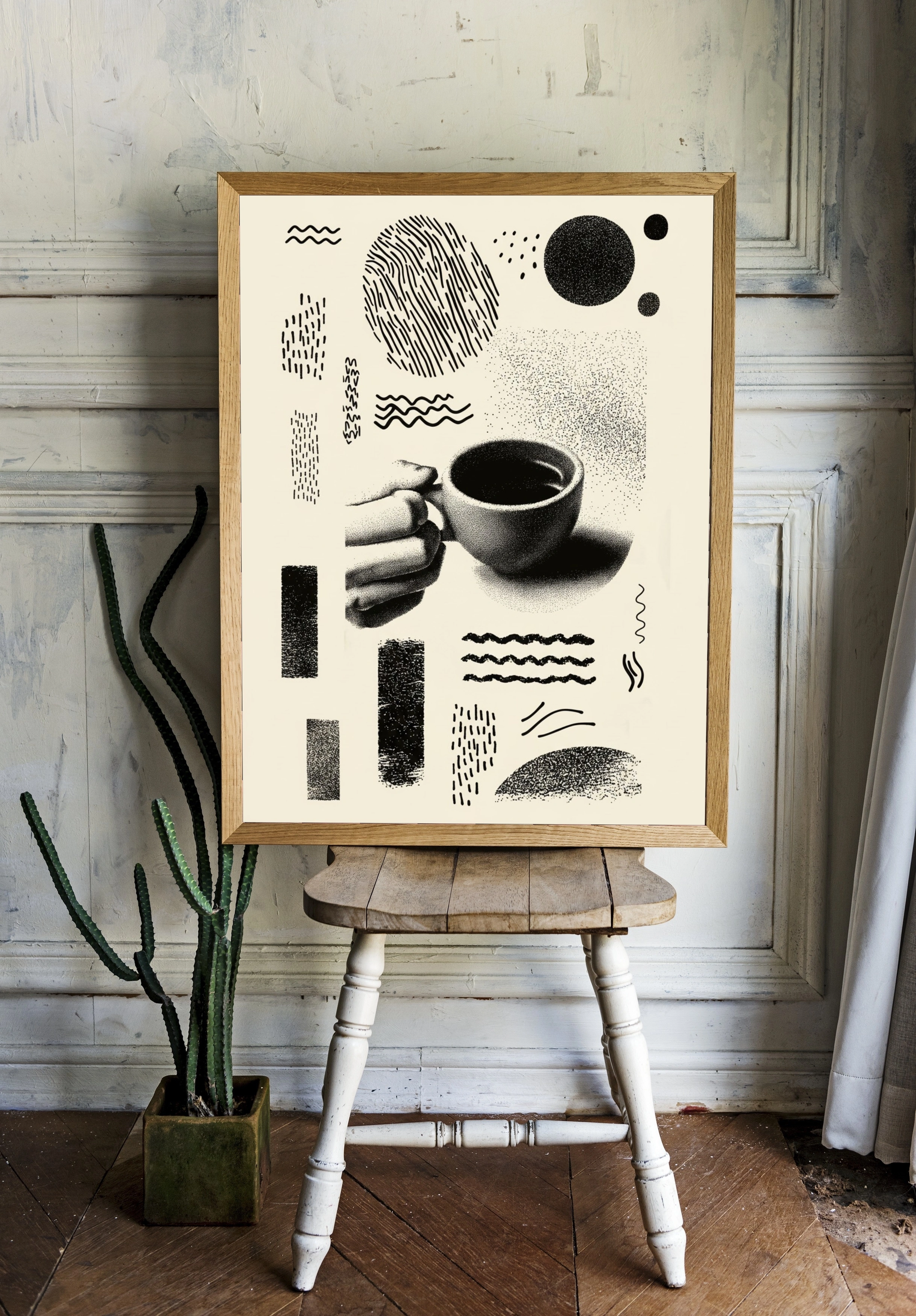 Минималистичный постер с чашкой кофе - 2