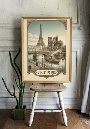 Винтажный Париж с Эйфелевой башней и Нотр-Дамом - 2