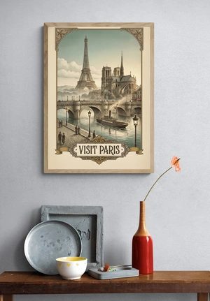 Винтажный Париж с Эйфелевой башней и Нотр-Дамом - 4