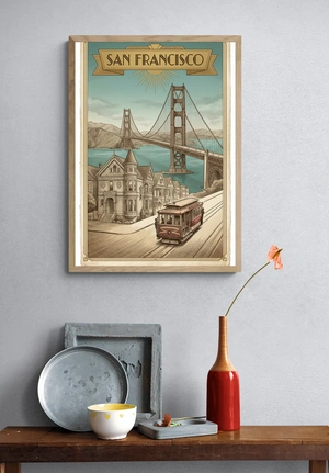 Винтажный постер Сан-Франциско с трамваем - 4