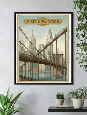 Винтажный постер ‘Посетите Нью-Йорк’ - 5