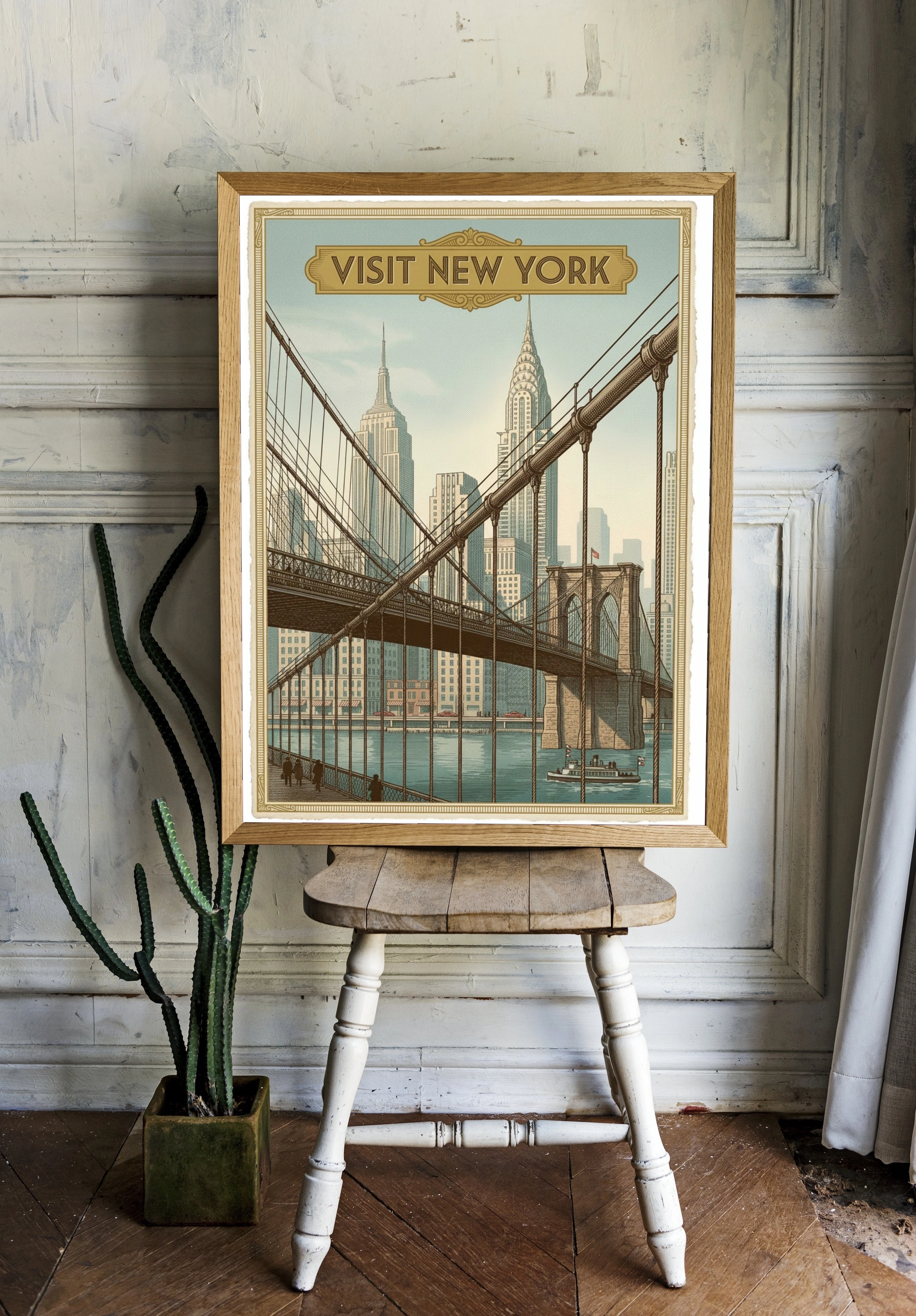 Винтажный постер ‘Посетите Нью-Йорк’ - 2