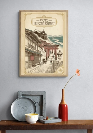 Исторический район Киото в винтажном стиле - 4