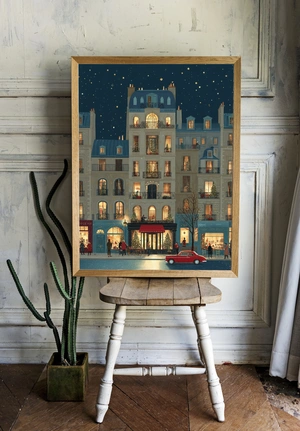 Зимний вечер в Париже с огнями и уютом - 2