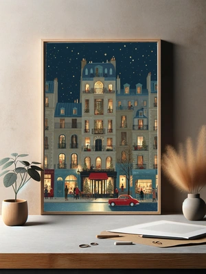 Зимний вечер в Париже с огнями и уютом - 3