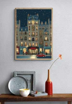 Зимний вечер в Париже с огнями и уютом - 4