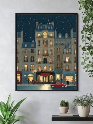 Зимний вечер в Париже с огнями и уютом - 5