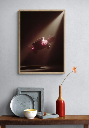 Ретро-автомобиль в полете - 4