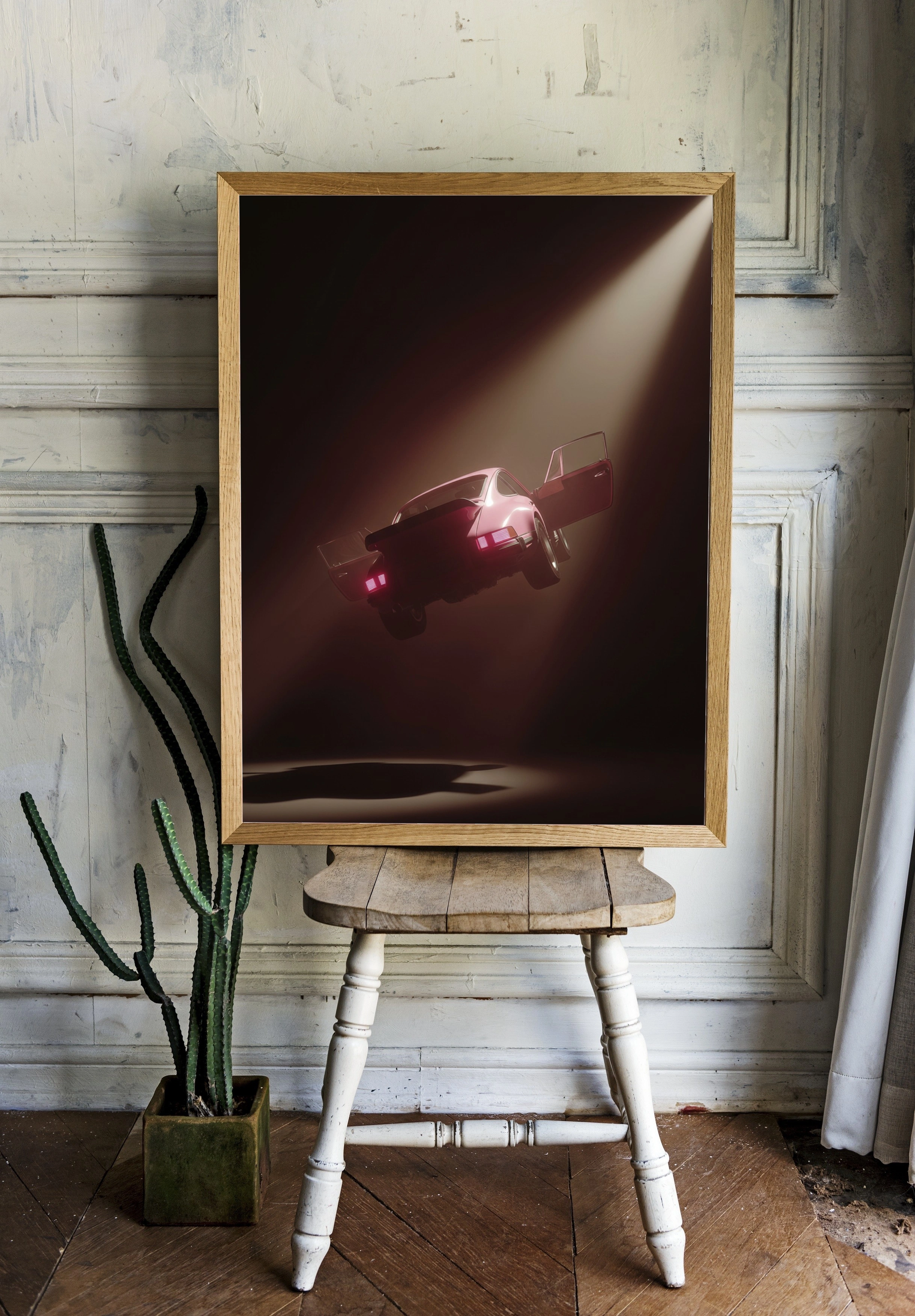 Ретро-автомобиль в полете - 2