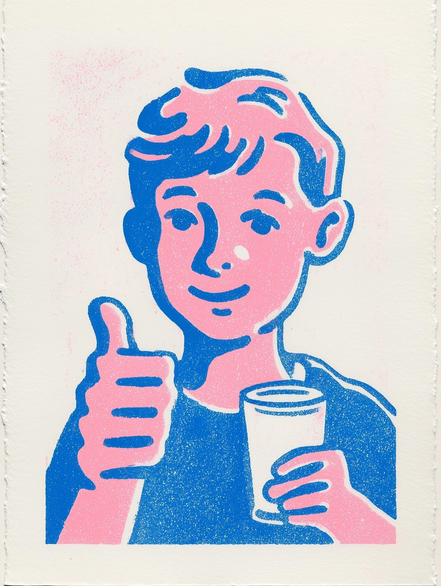 Ретро-портрет мальчика с напитком - 1