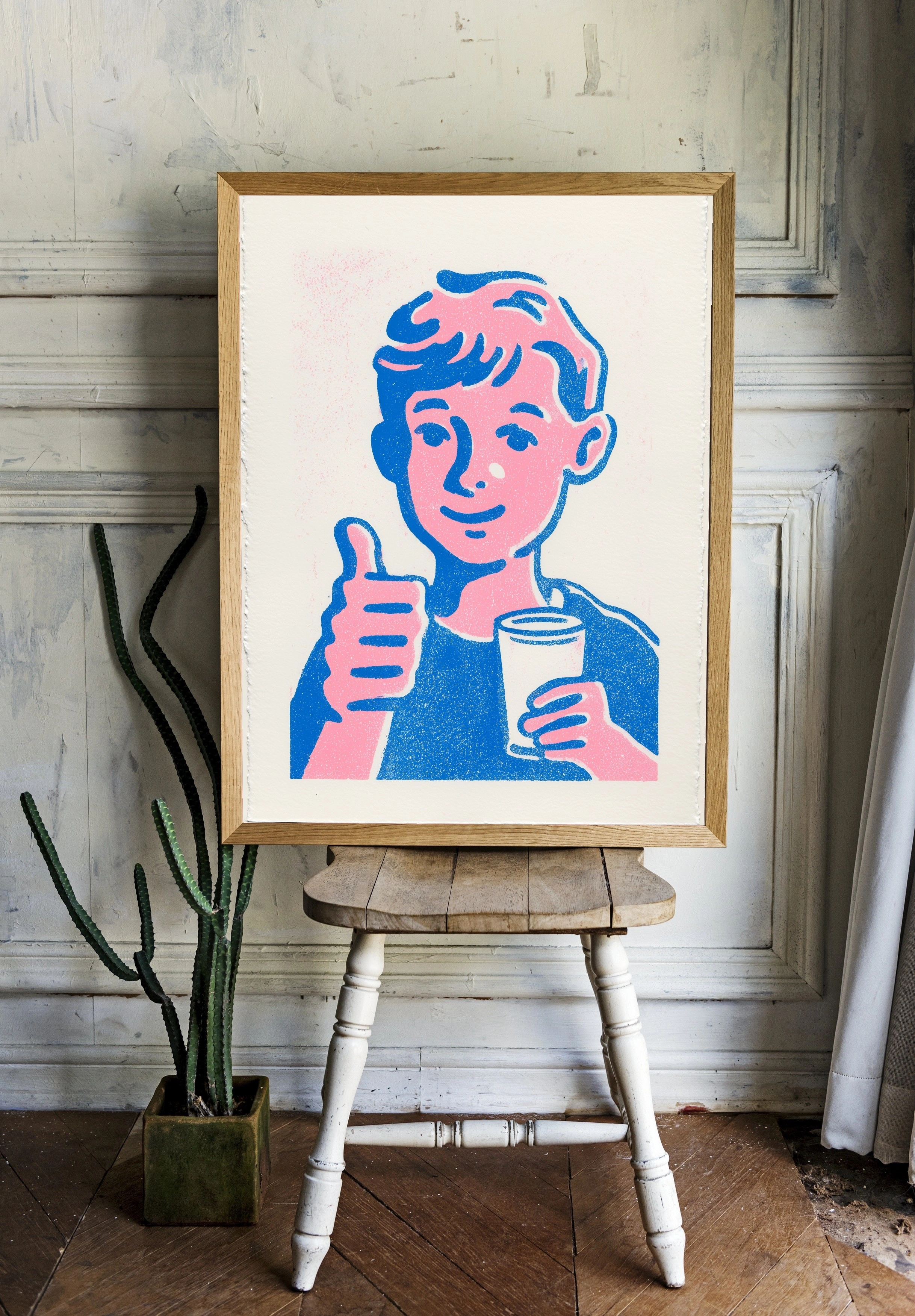 Ретро-портрет мальчика с напитком - 2