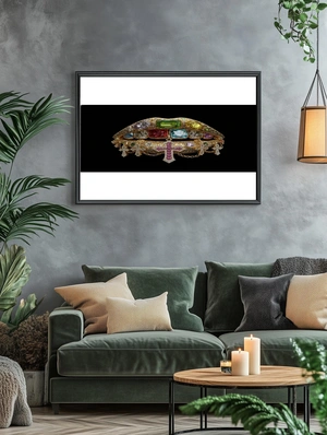 Блестящие губы с драгоценностями - 5