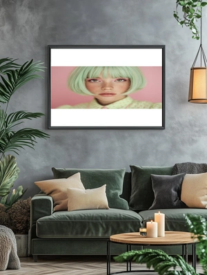 Яркий портрет девушки с мятными волосами - 5