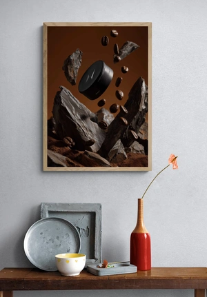 Косметика с кофе на фоне камней - 4