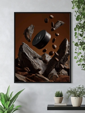 Косметика с кофе на фоне камней - 5