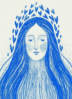 Эмоциональный портрет с сердцами - 1