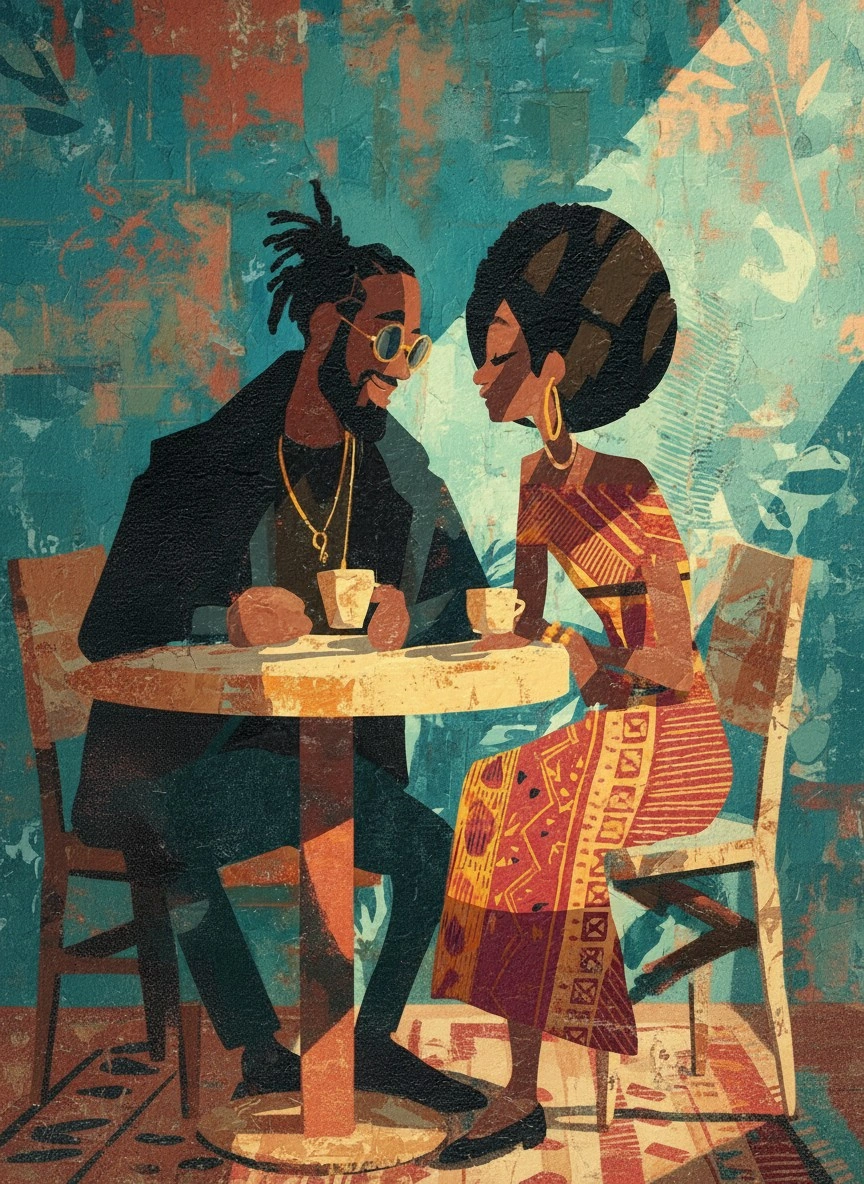 Романтическая встреча за чашкой кофе - 1