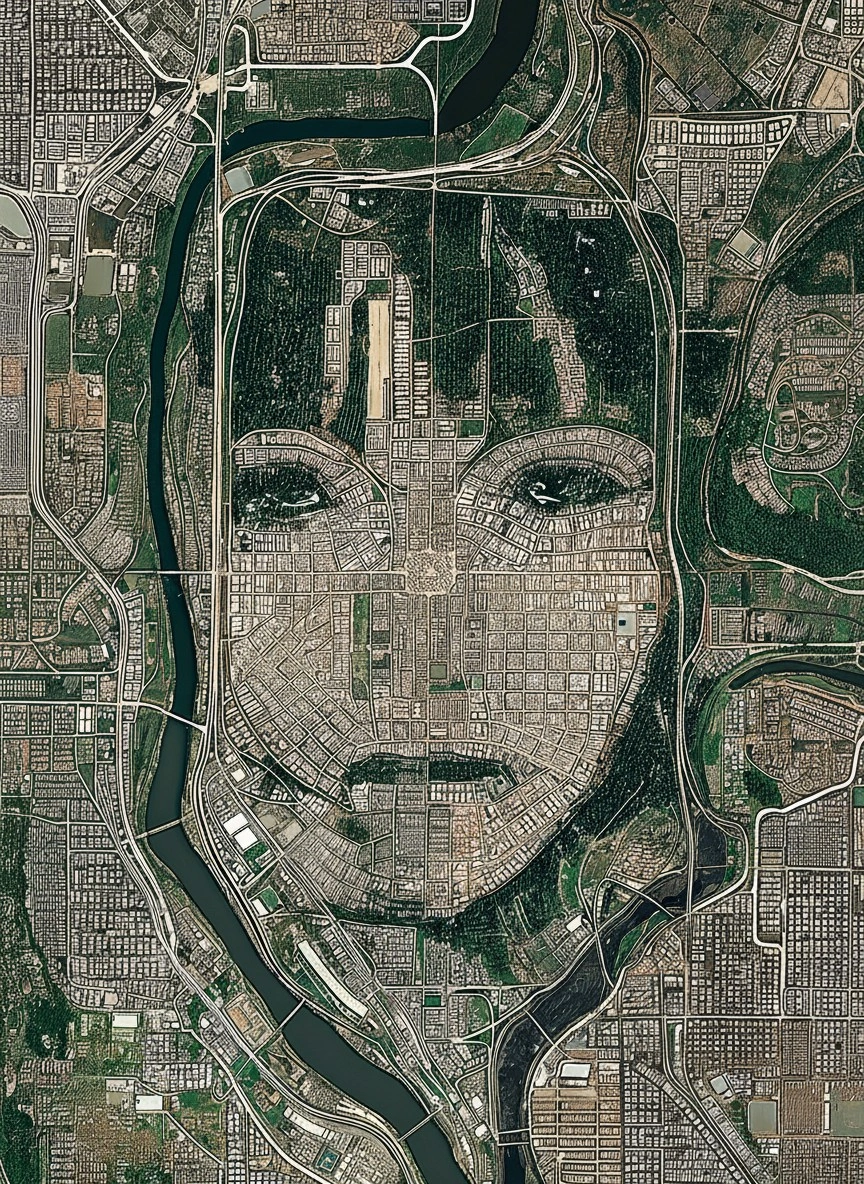 Городская мозаика: лицо в ландшафте - 1