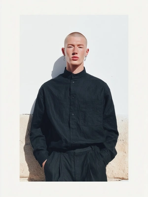 Современный стильный портрет в черном - 1