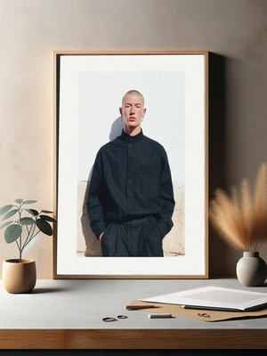 Современный стильный портрет в черном - 3