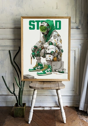 Киберпанковый персонаж в стильных кроссовках - 2