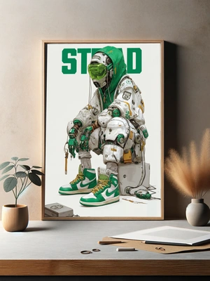 Киберпанковый персонаж в стильных кроссовках - 3