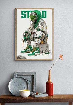 Киберпанковый персонаж в стильных кроссовках - 4