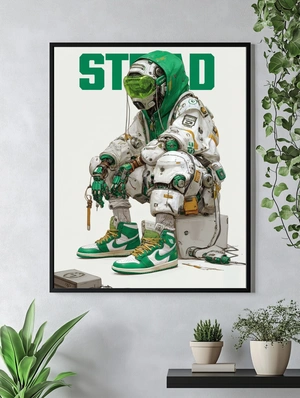 Киберпанковый персонаж в стильных кроссовках - 5