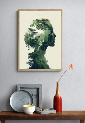 Силуэт женщины с природным пейзажем - 4