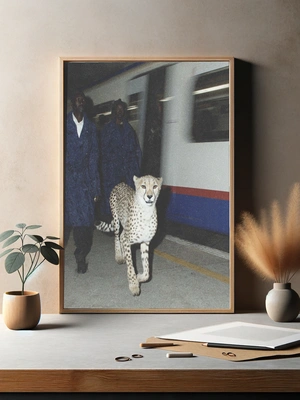 Гепард на платформе метро - 3