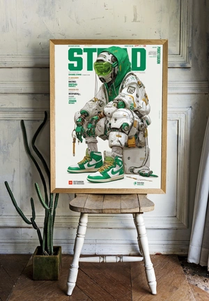 Киберпанковский персонаж в кроссовках Nike - 2